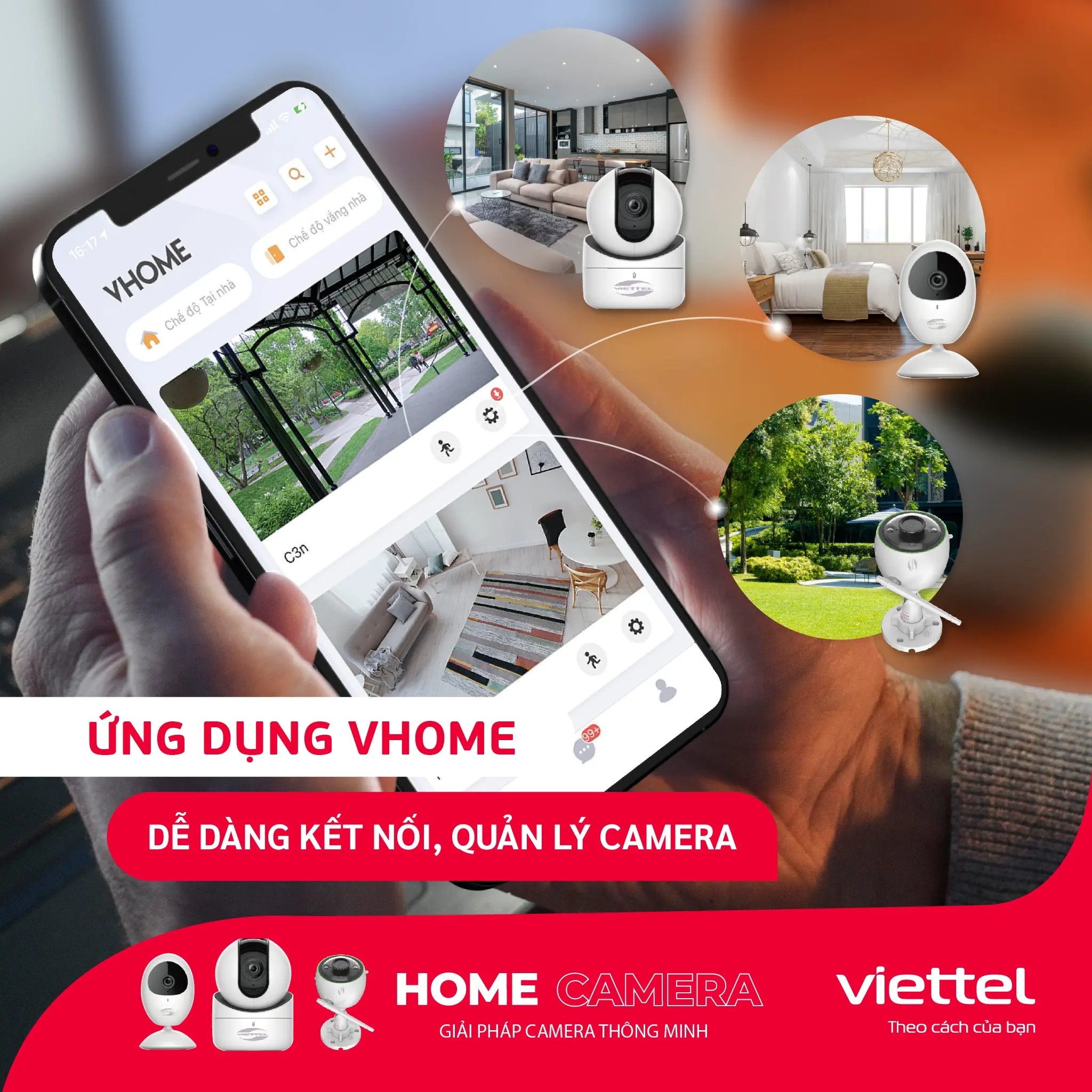 Ứng dụng vHome cài đặt camera Viettel